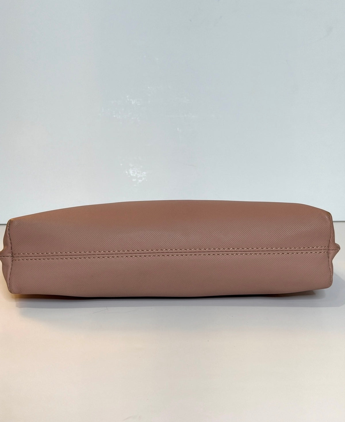 Burberry Dusty Rose Canvas Pendleton Lock Pouch Clutch – Gold Hardware