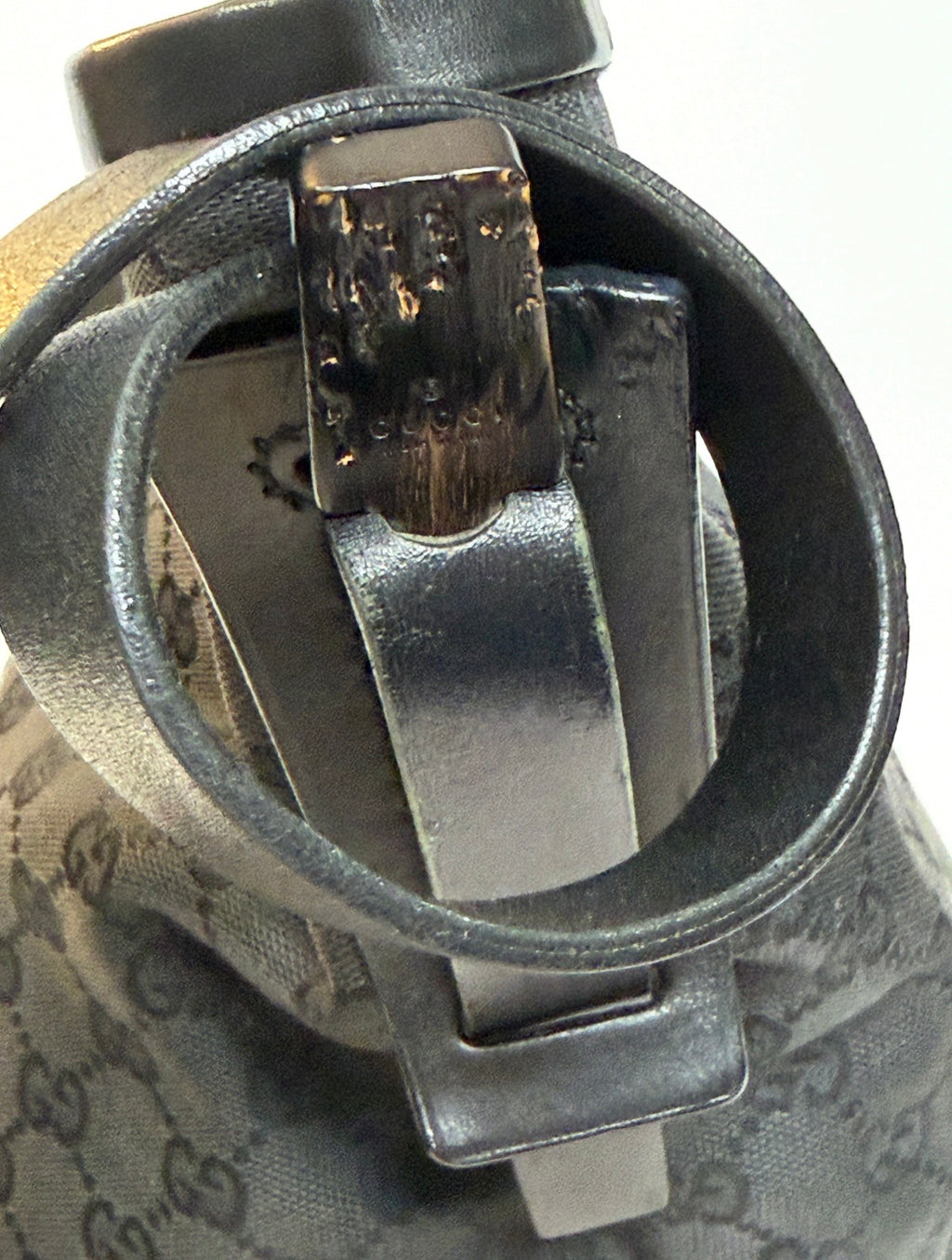 Gucci Black GG Canvas Bucket Bag