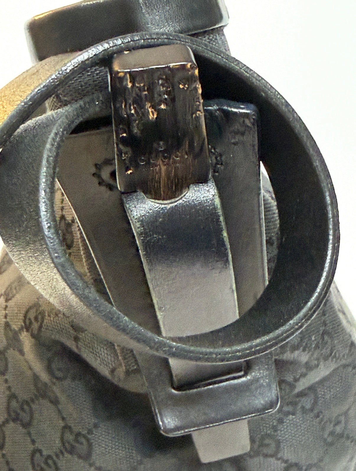 Gucci Black GG Canvas Bucket Bag