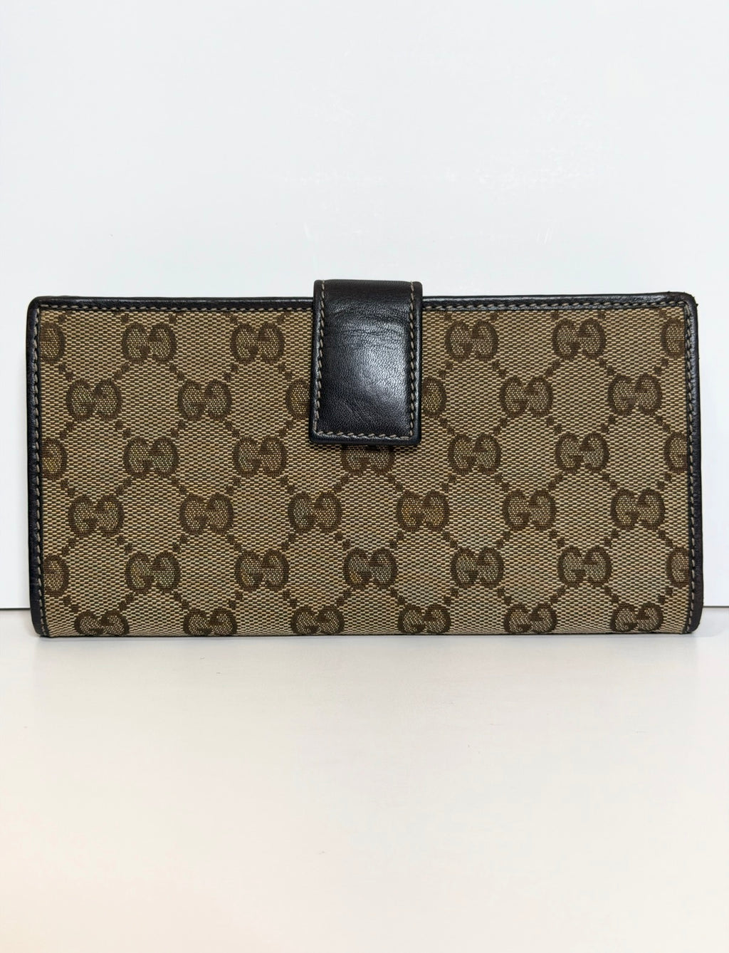 Authentic Gucci GG Canvas "Lovely Heart" Long Flap Wallet