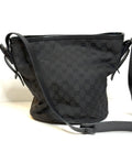 Gucci Black GG Canvas Bucket Bag
