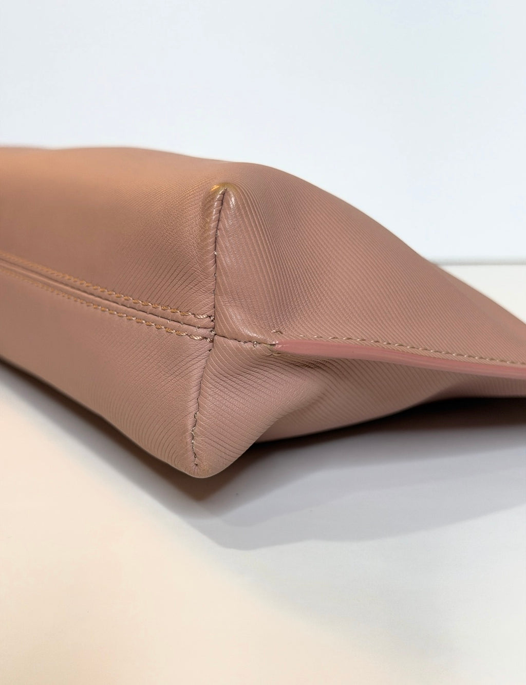 Burberry Dusty Rose Canvas Pendleton Lock Pouch Clutch – Gold Hardware