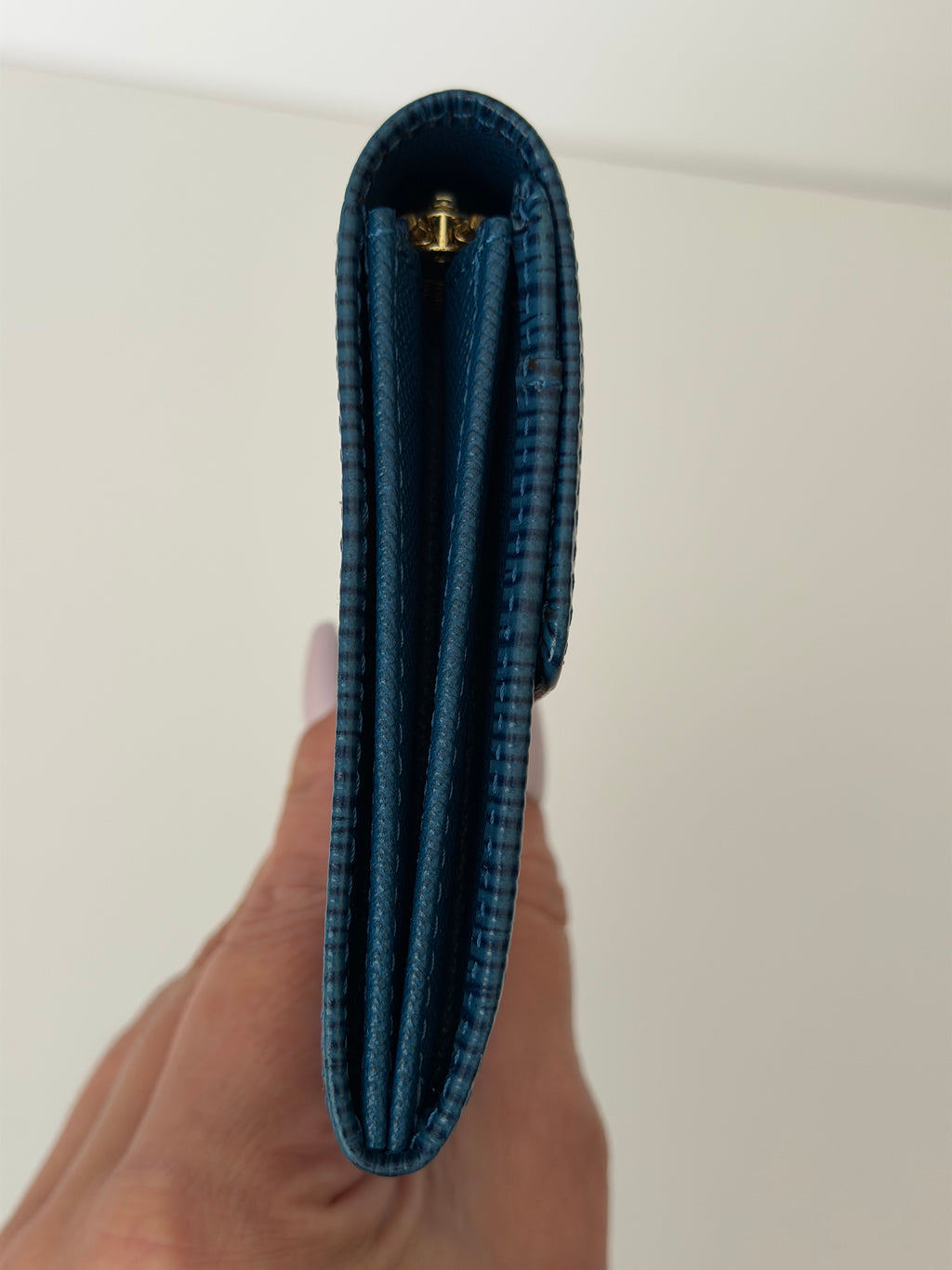 Louis Vuitton Blue Epi Leather Sarah Long Wallet w/ COA