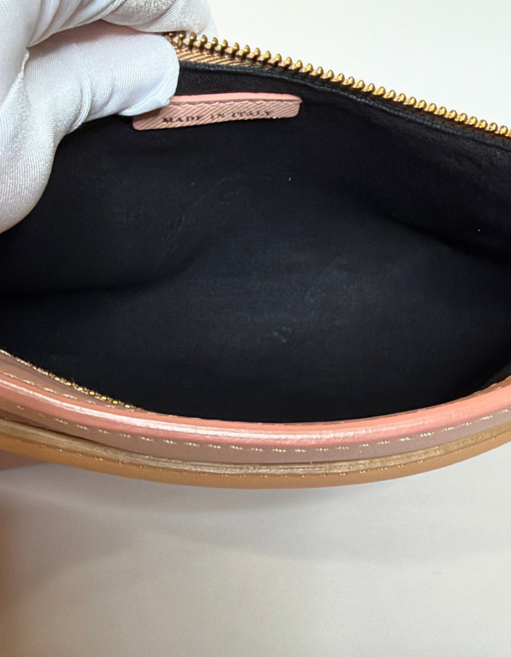 Burberry Dusty Rose Canvas Pendleton Lock Pouch Clutch – Gold Hardware