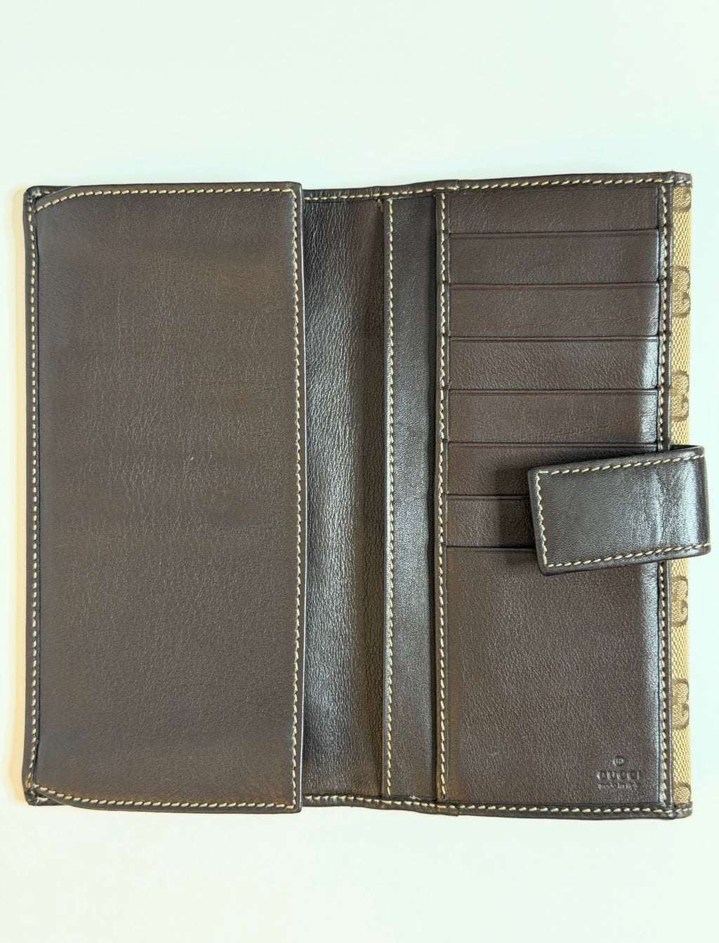 Authentic Gucci GG Canvas "Lovely Heart" Long Flap Wallet