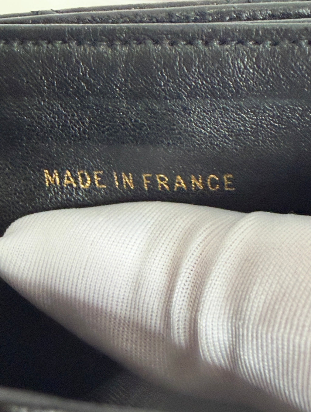 Vintage Chanel Black Quilted Lambskin Envelope Compact Flap Wallet (w/ COA)