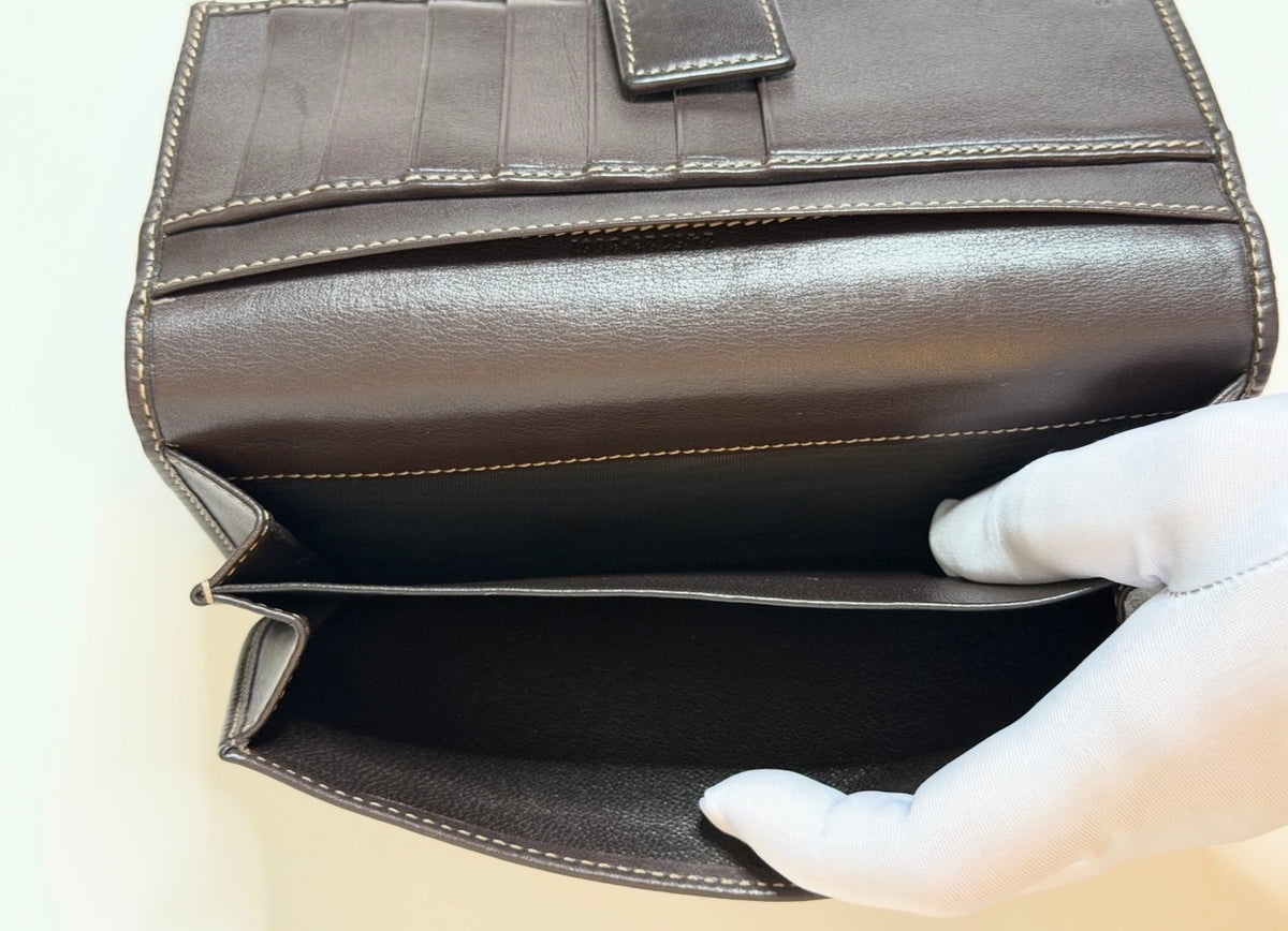 Authentic Gucci GG Canvas "Lovely Heart" Long Flap Wallet