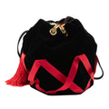Vintage 1976 Yves Saint Laurent “20th Century” Velvet Tassel Drawstring Bucket Bag