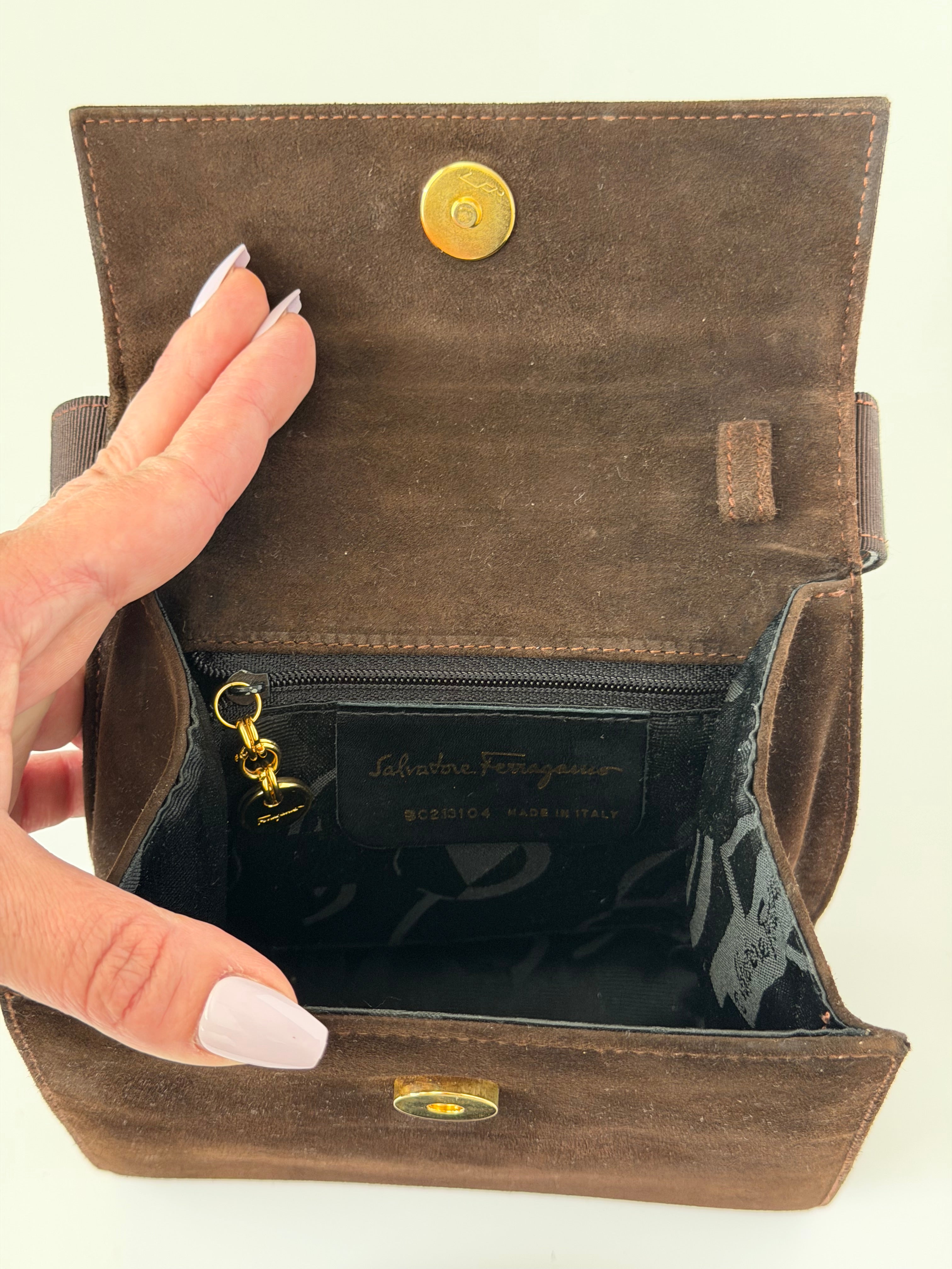Vintage Salvatore Ferragamo Vara Bow 2 Way Bag