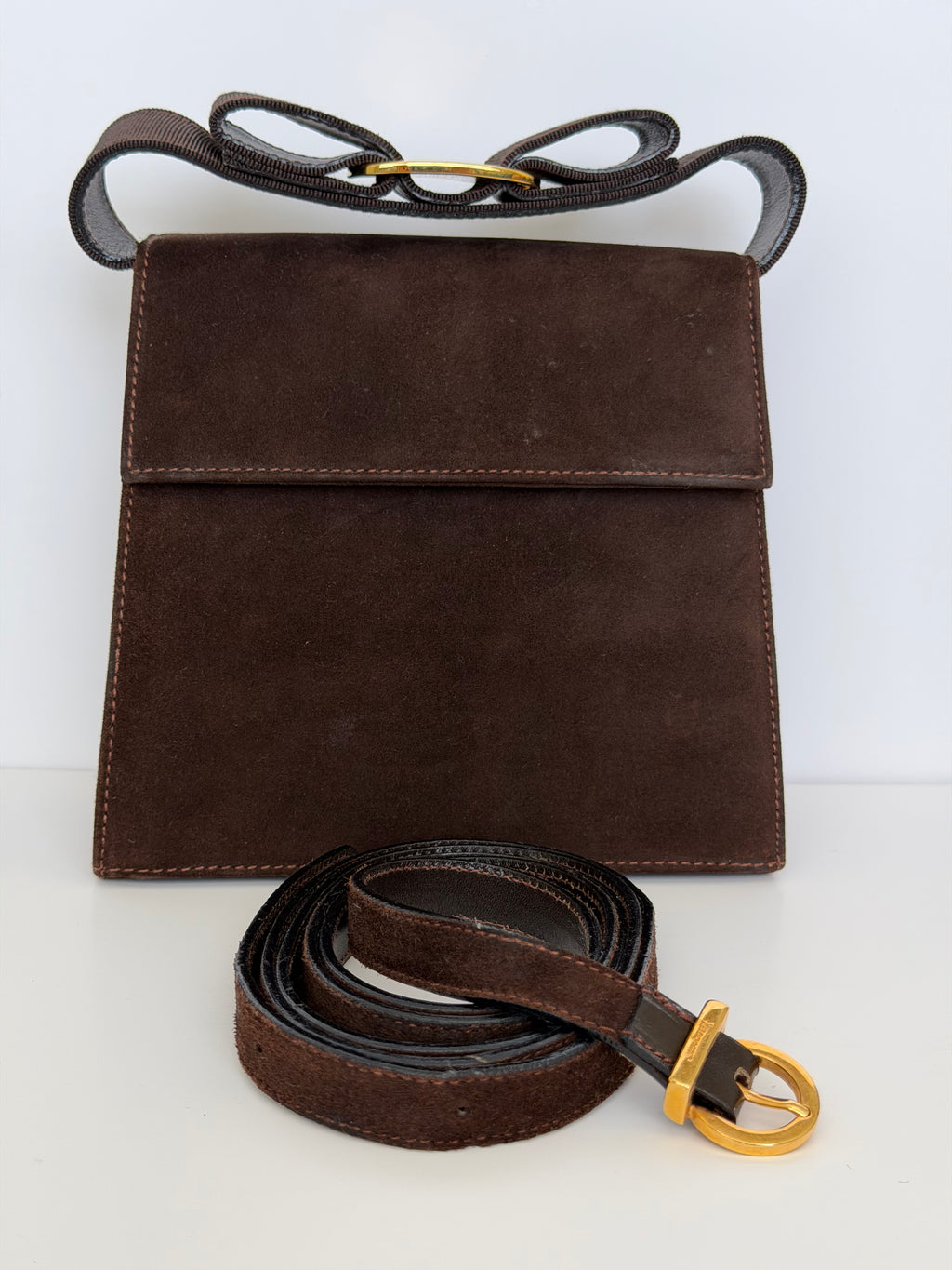 Vintage Salvatore Ferragamo Vara Bow 2 Way Bag