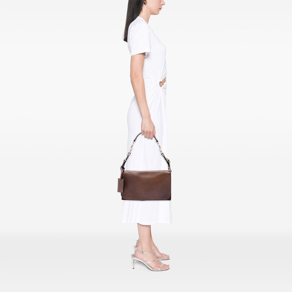 Gucci Grained Calfskin Harness Shoulder Bag