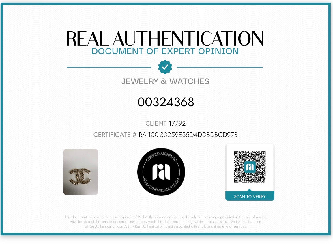 Chanel Metal CC Heart Brooch