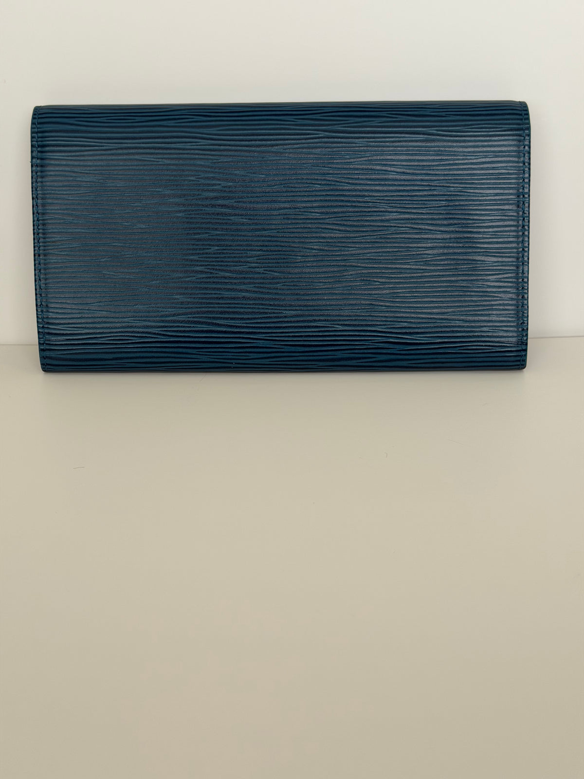 Louis Vuitton Blue Epi Leather Sarah Long Wallet w/ COA