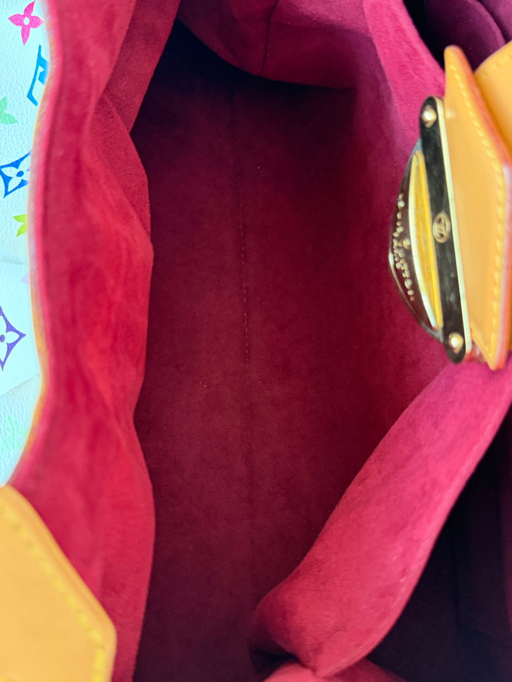 Louis Vuitton x Takashi Murakami Monogram Multicolor Ursula White Shoulder Bag