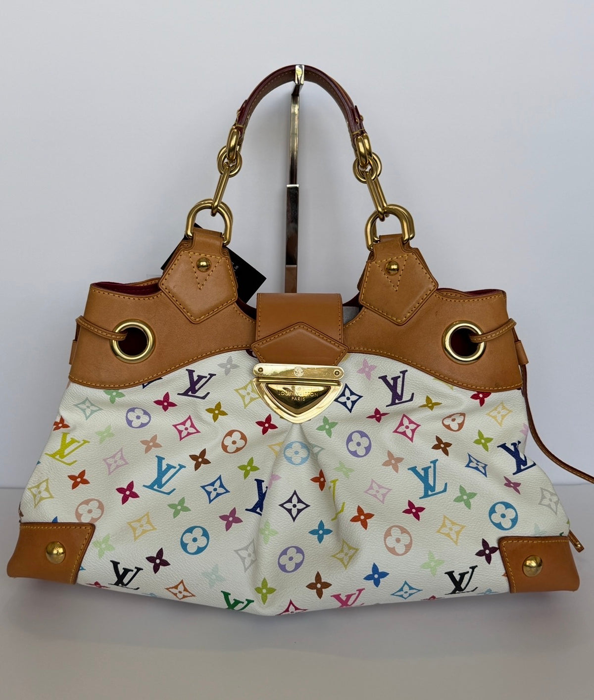 Louis Vuitton x Takashi Murakami Monogram Multicolor Ursula White Shoulder Bag