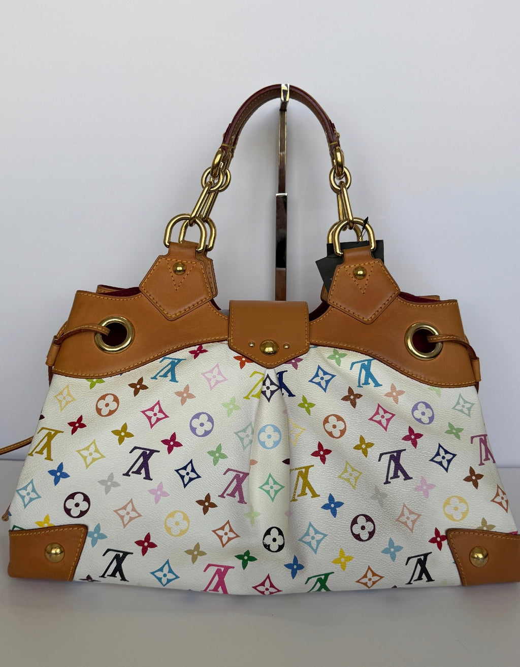 Louis Vuitton x Takashi Murakami Monogram Multicolor Ursula White Shoulder Bag