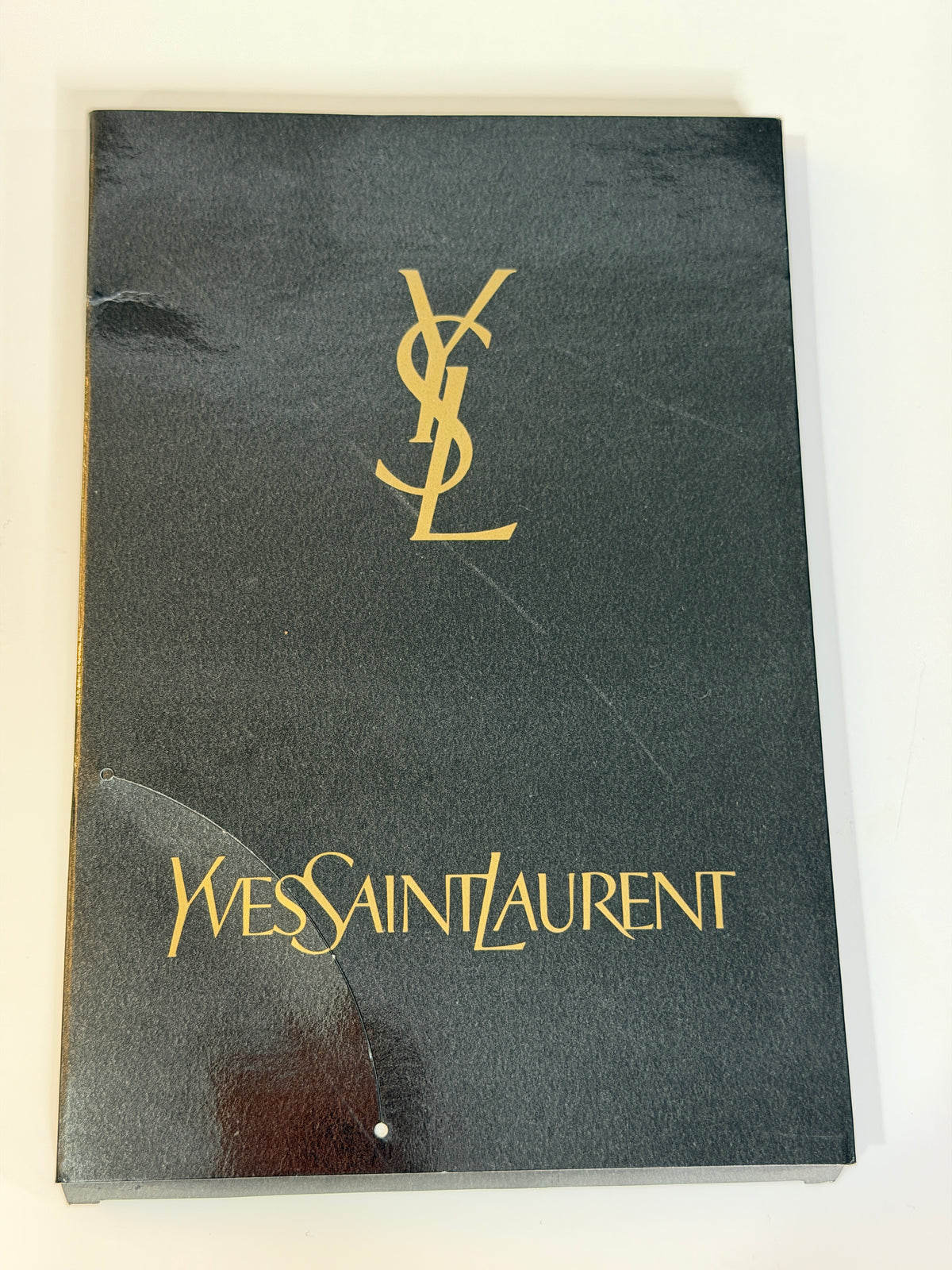 Vintage YSL Yves Saint Laurent Cotton Handkerchief Scarf w/ Original Box
