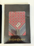 Vintage YSL Yves Saint Laurent Cotton Handkerchief Scarf w/ Original Box